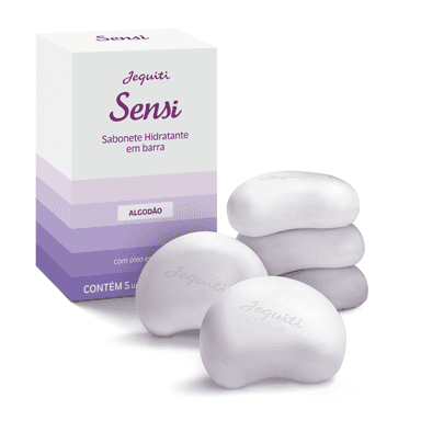 Jequiti Sensi Algodão Sabonete Hidratante em Barra 5x80g